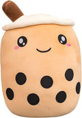 Cute Stuffed Boba Plush Bubble Tea Food Milk Cup Plushie Pillow , Soft Kawaii Hugging Plush Toys Gifts for Kids(Brown, 9.4 Inch)