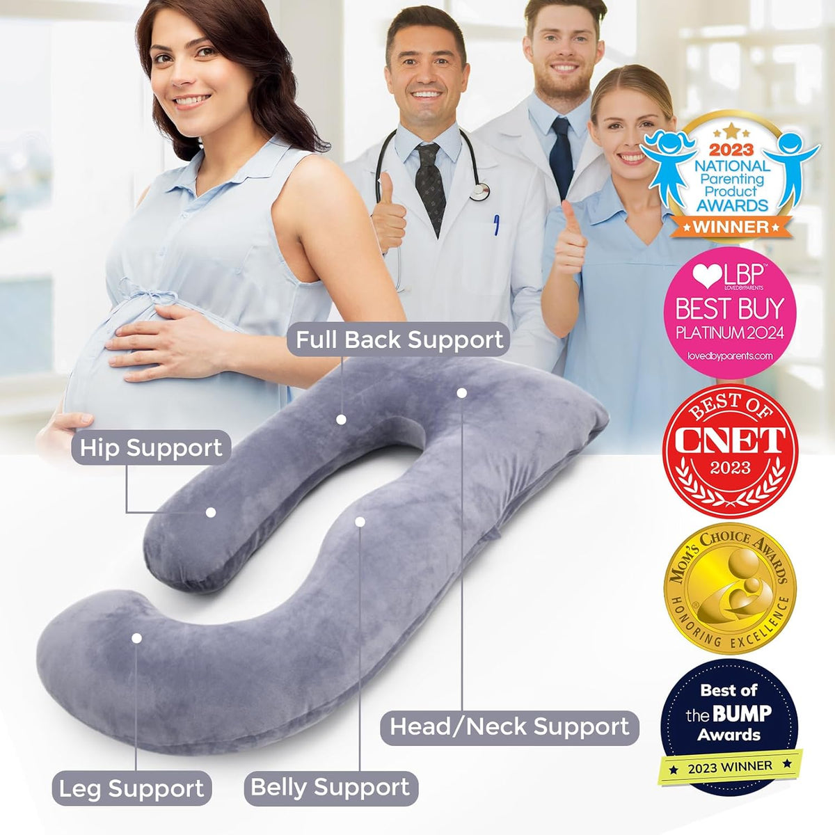 Pregnancy Pillow for Sleeping - U Shaped Full Body Maternity Pillow