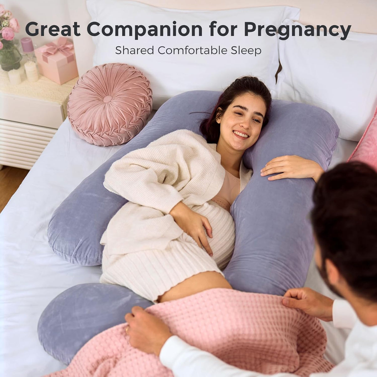 Pregnancy Pillow for Sleeping - U Shaped Full Body Maternity Pillow