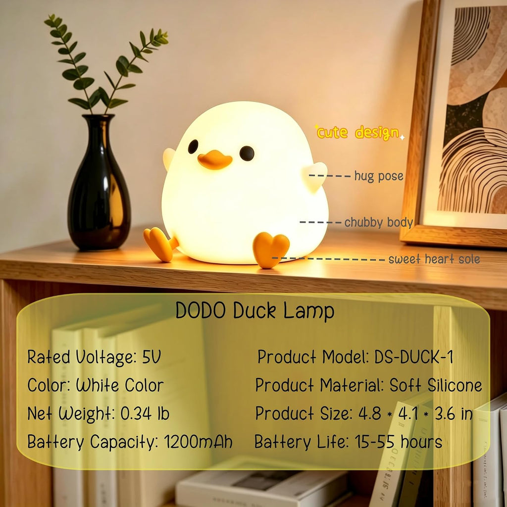 Duck Cute Lamp, Squishy Night Light, Kids Gifts Baby Room Decor