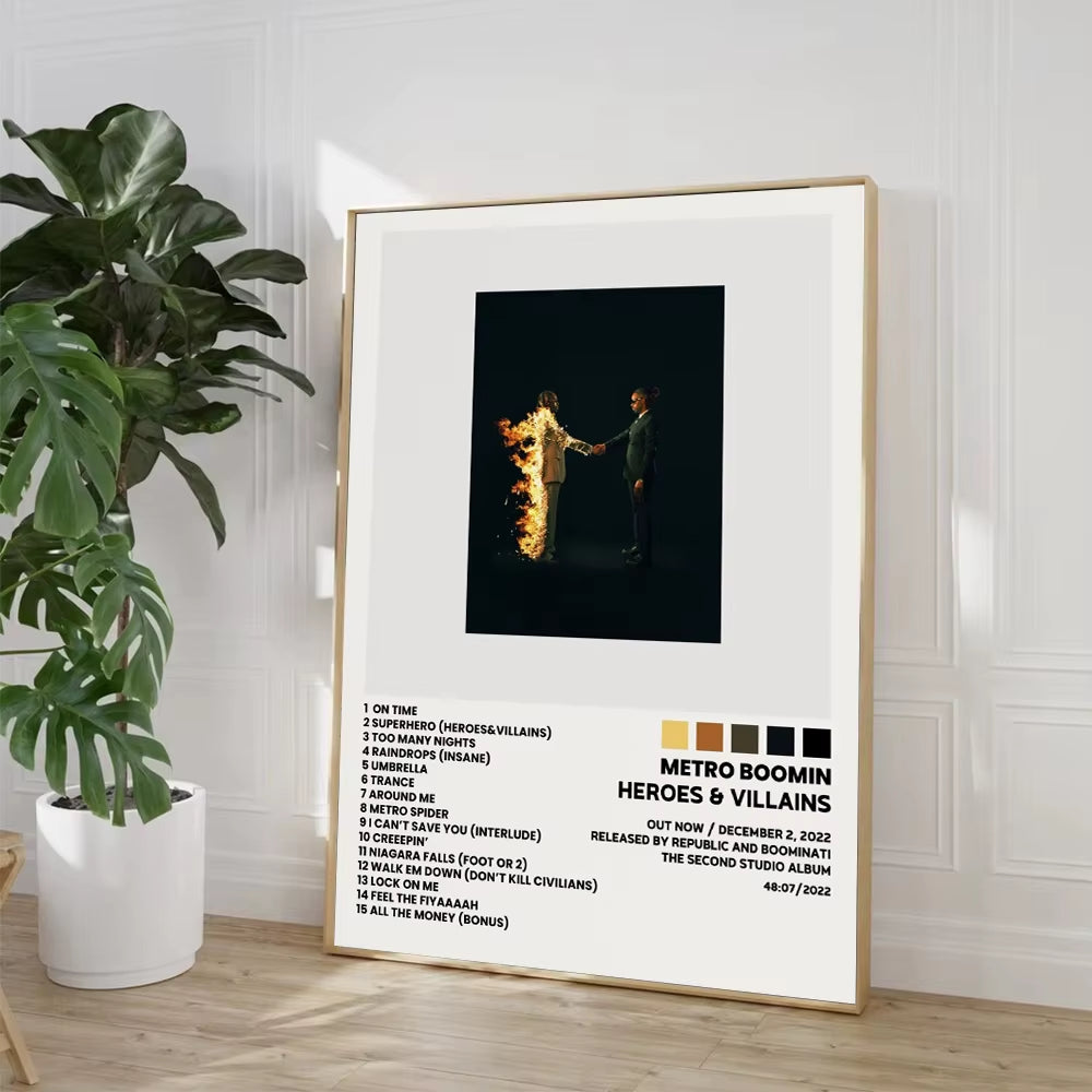 Hip Hop Rap Star Drake Eminem Music Album Covers Poster Print Canvas Painting Wall Art Picture Bedroom Living Room Home Decor