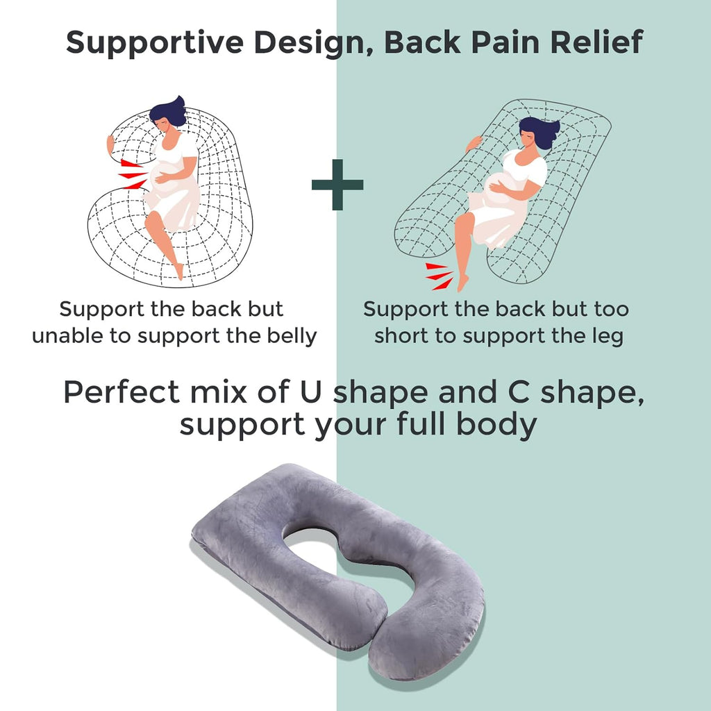 Pregnancy Pillow for Sleeping - U Shaped Full Body Maternity Pillow
