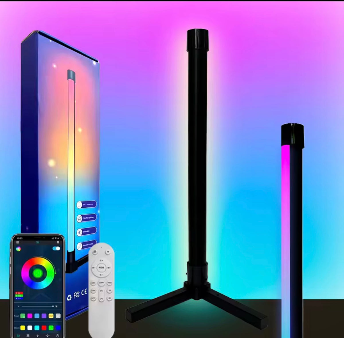 RGB LED Floor Lamp - Create Your Vibe!