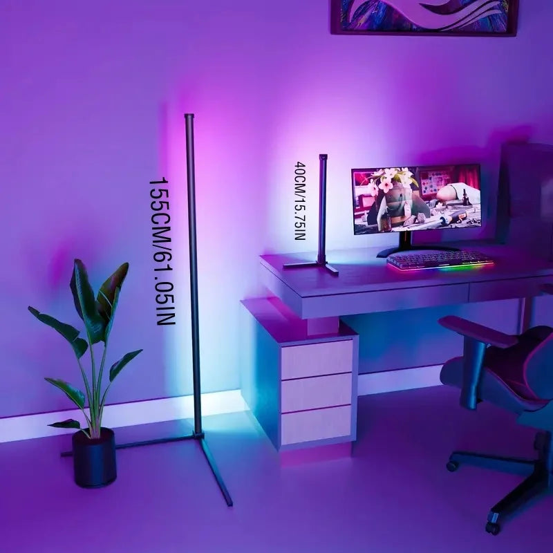 Smart Led Living Room Floor Lamp Rgb Color-Changing Floor Lamp Music Synchronization App Control Suitable for Living Room, Room, Gaming Room Easy to Install