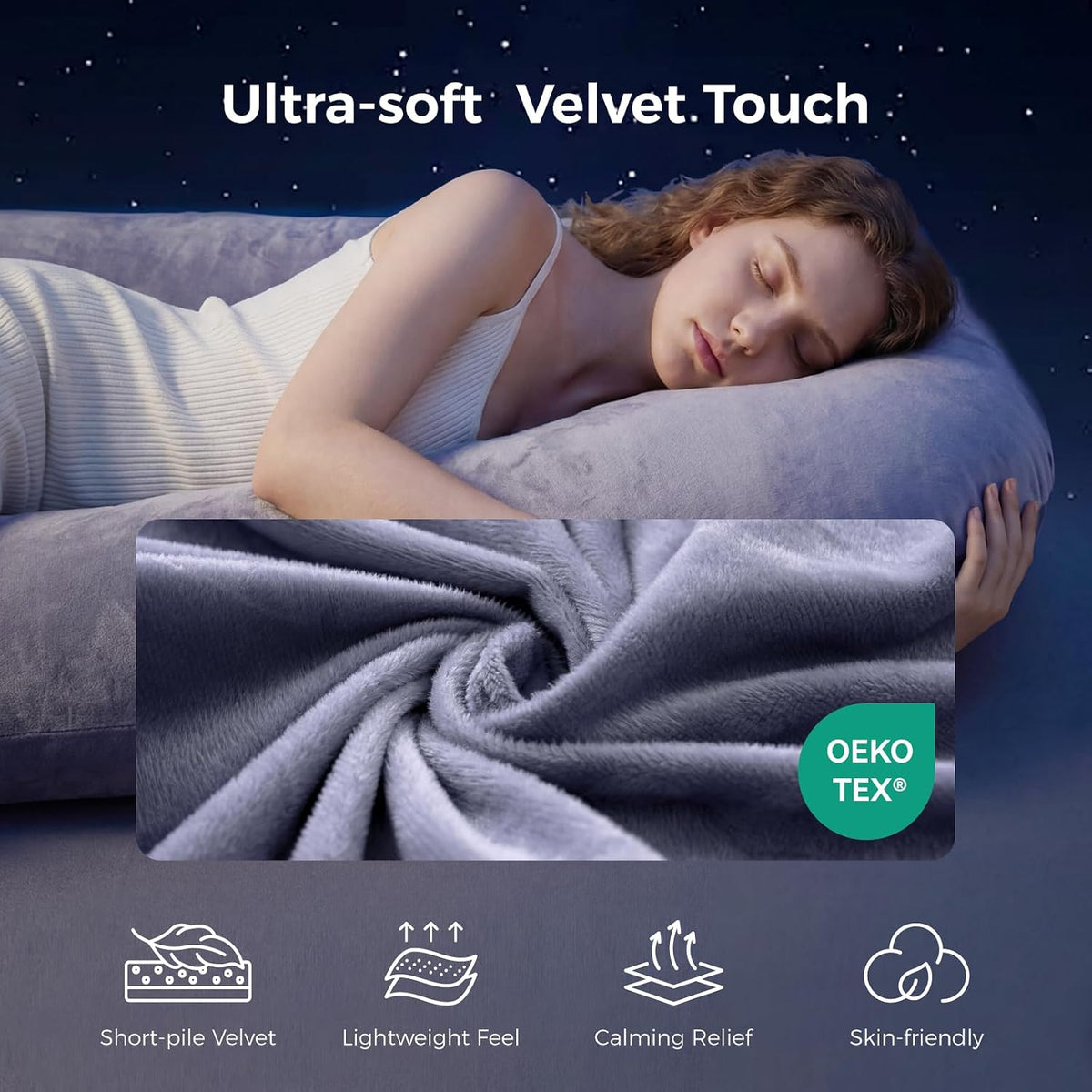 Pregnancy Pillow for Sleeping - U Shaped Full Body Maternity Pillow