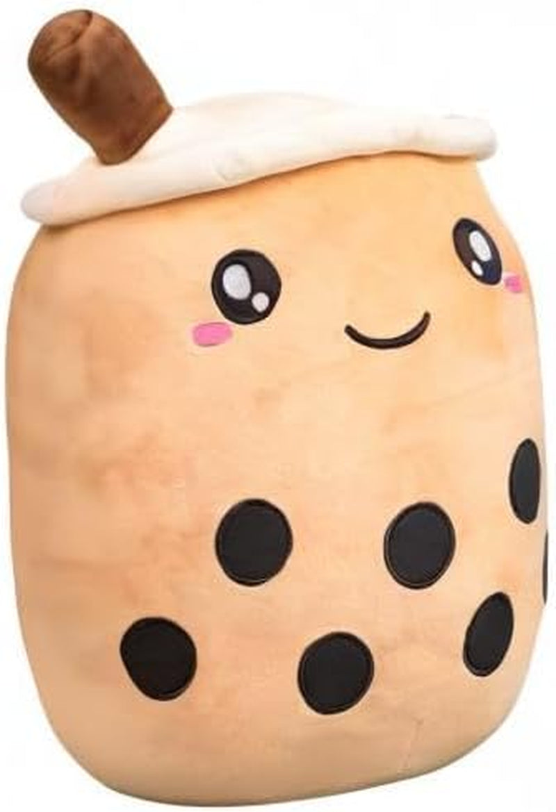 Cute Stuffed Boba Plush Bubble Tea Food Milk Cup Plushie Pillow , Soft Kawaii Hugging Plush Toys Gifts for Kids(Brown, 9.4 Inch)